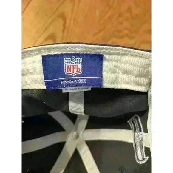 Seattle Seahawks Hat Cap Strap Back Gray NFL Reebok Script One Size - Picture 4 of 7